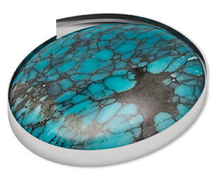 Bezel strip wrapped around a cabochon